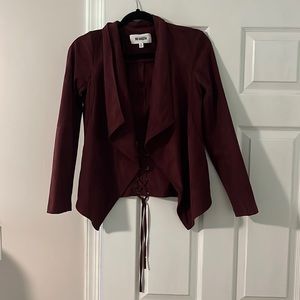 BB Dakota Maroon Faux Suede Jacket
